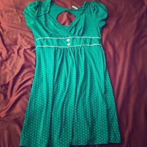 Green vintage style dress xl